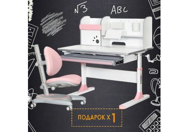 Комплект парта Mealux Edmonton Multicolor + кресло Ergokids  Ortoback