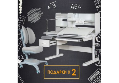 Комплект Ergokids парта Florida Multicolor + кресло Ortoback Duo