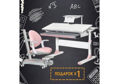 Комплект парта Edmonton Multicolor Lite с полкой S50 + кресло Ortoback Plus